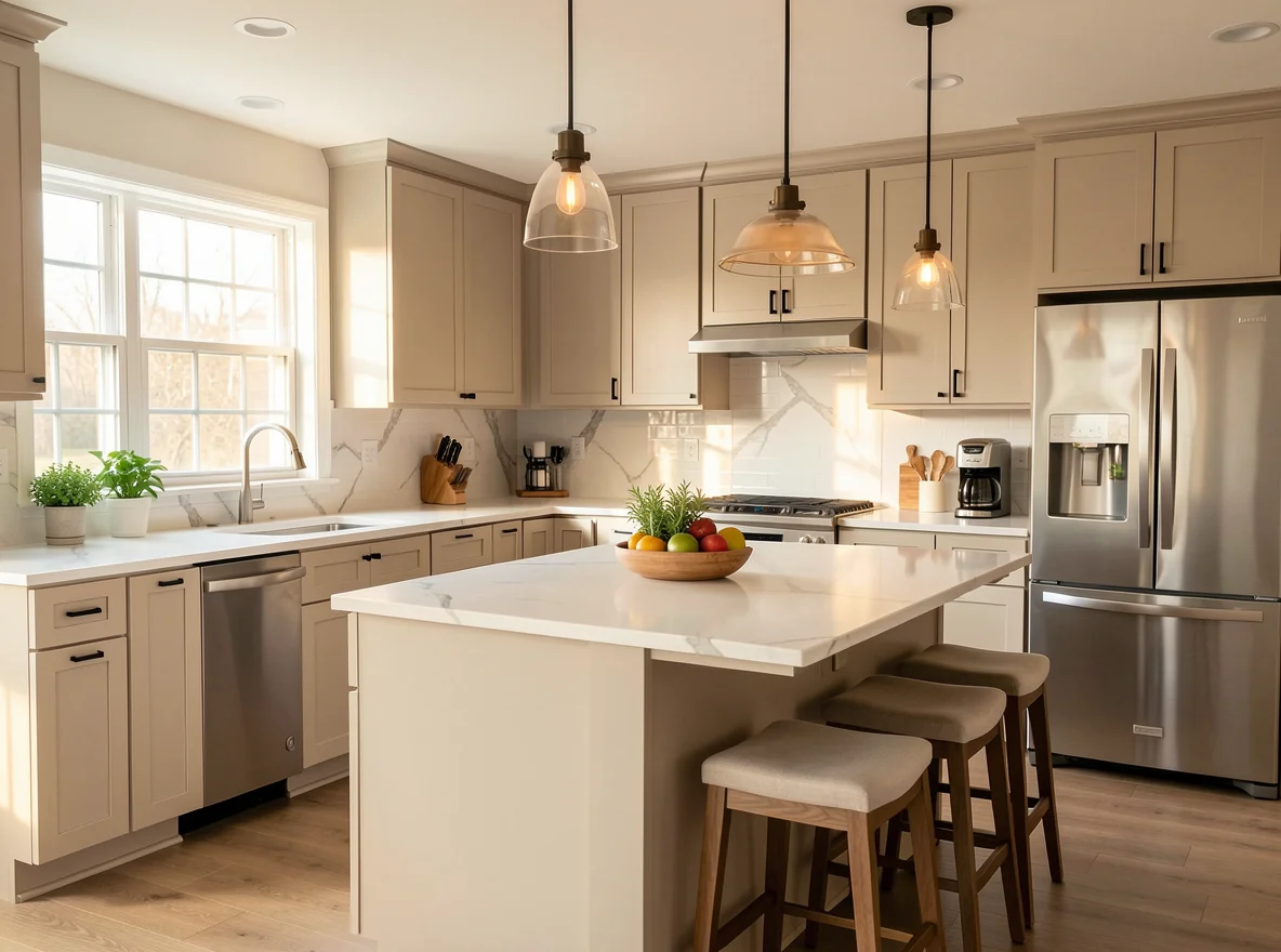 Bright kitchen in a Mechanicsburg first home