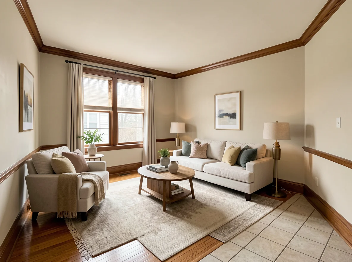 Interior of an older home with original character