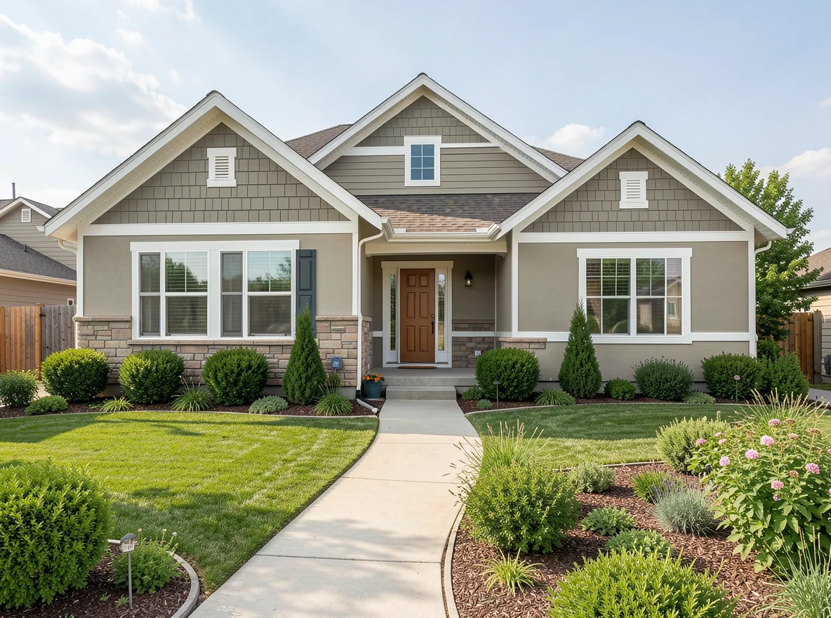 Freshly maintained home exterior in Greeley