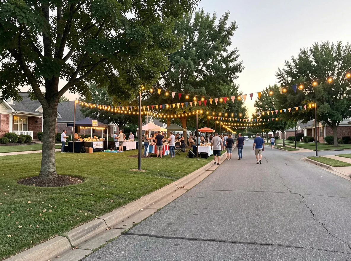 Small-town community atmosphere in Mustang