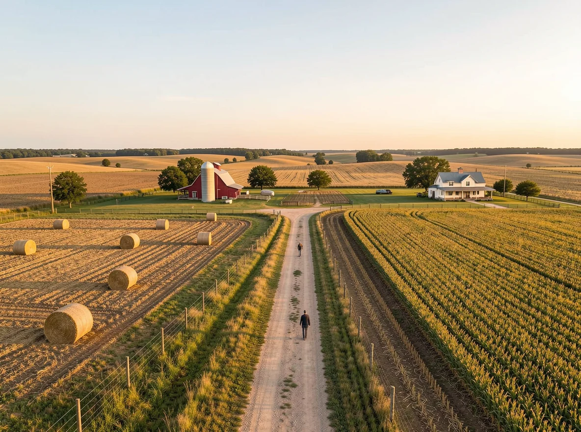 Countryside and homesites near Hinton, Oklahoma