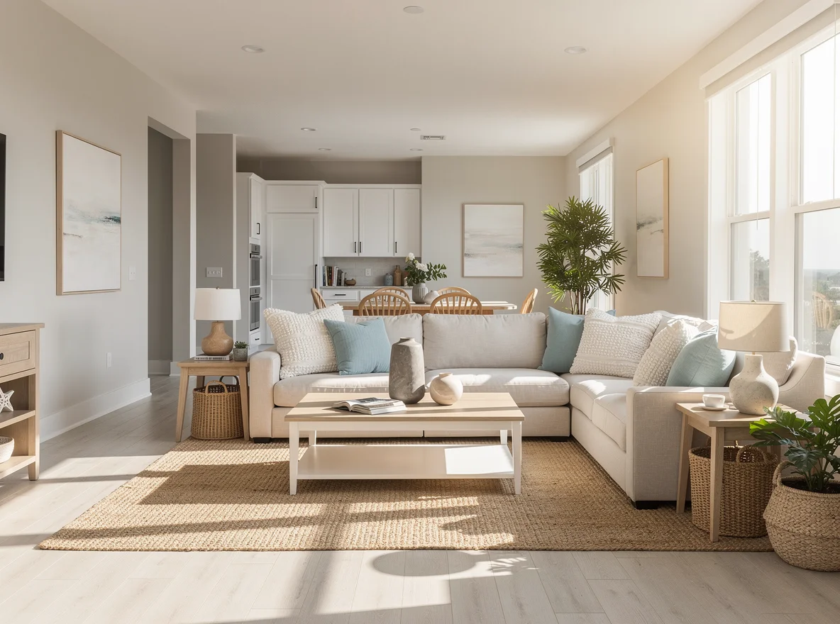 Bright interior living room in a Jacksonville home