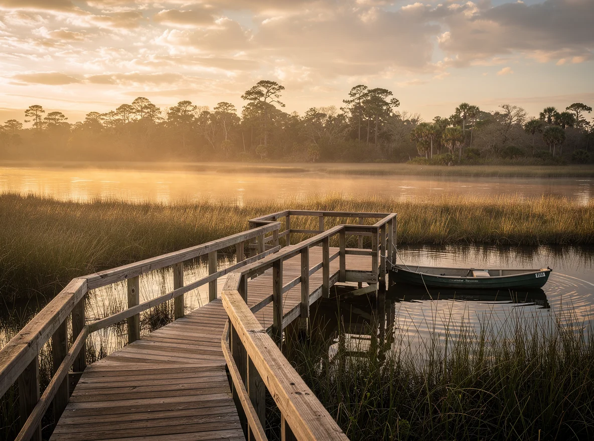 Marsh and river landscape in St. Johns, Florida