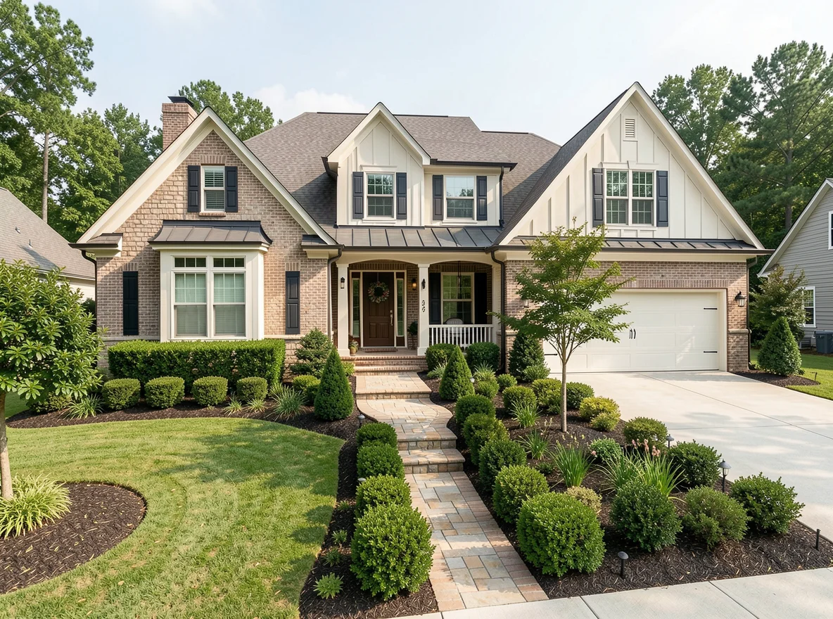 Upscale home exterior in Sandy Springs
