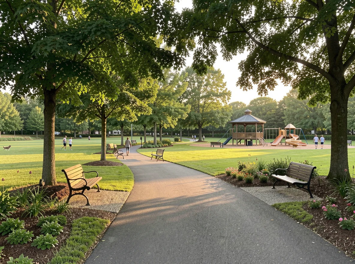 Park and walking trail in Peachtree Corners