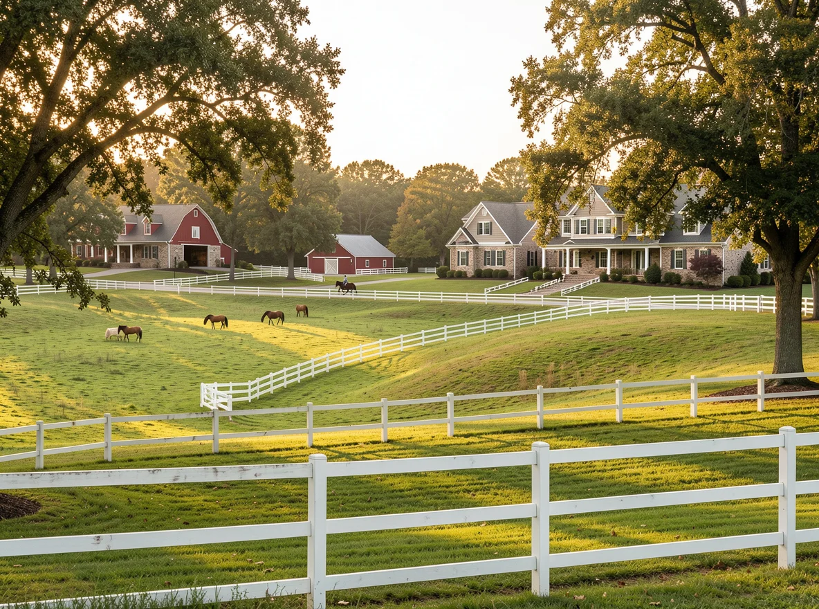 Scenic residential landscape in Milton, Georgia