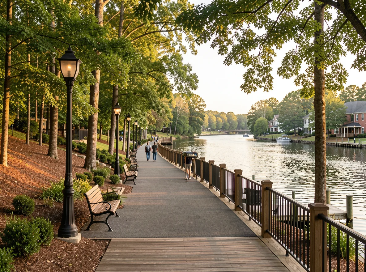 Riverfront scenery near Sandy Springs