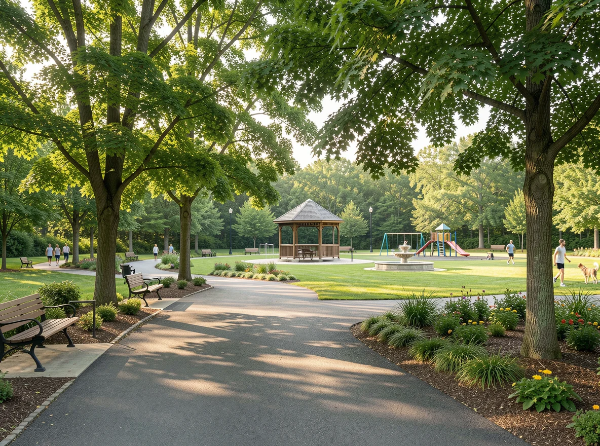 Park and trail scene in Alpharetta, Georgia