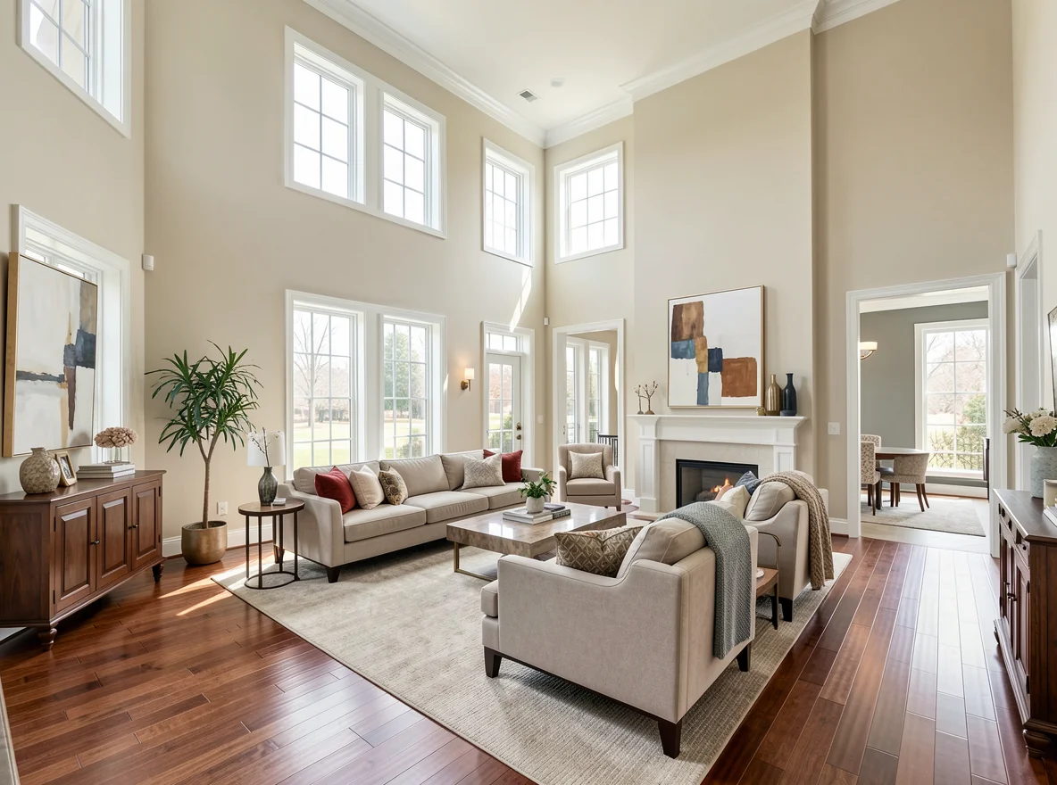 Sophisticated luxury living room in a Buckhead home
