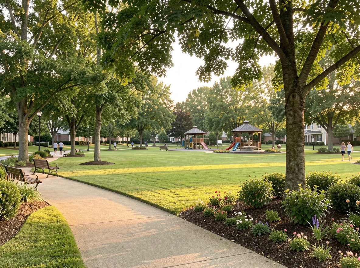 Park and walking paths in Dunwoody, Georgia