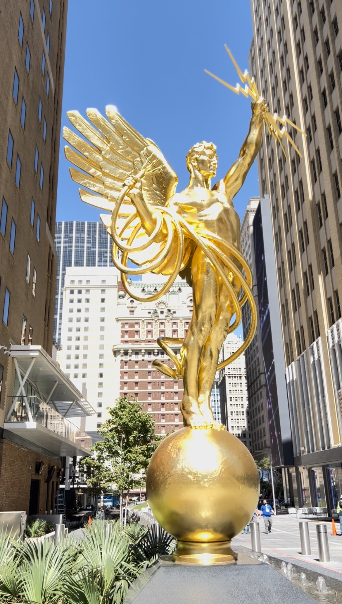 Golden Boy Statue AT&T Discovery