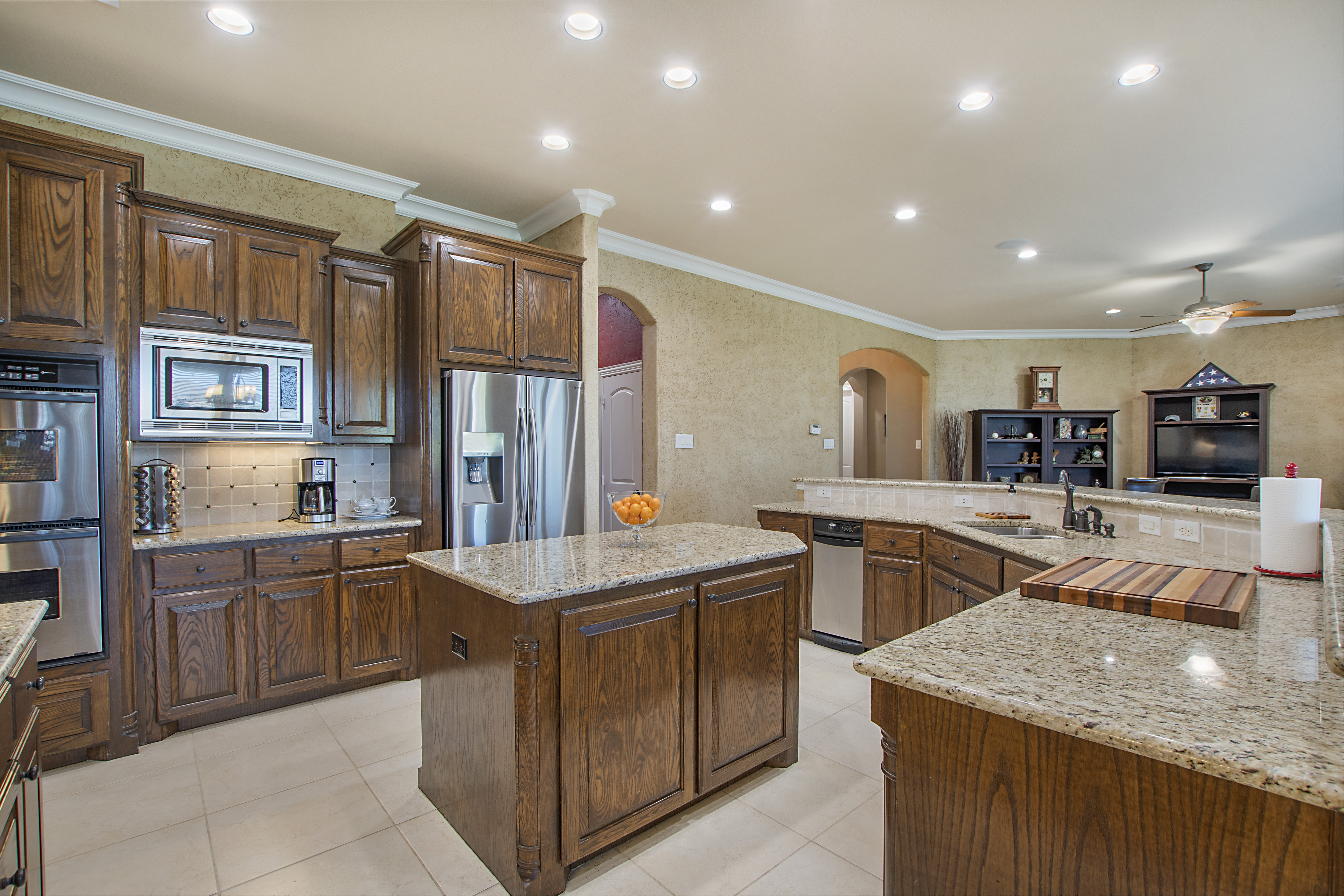 Huge open concept with chefs kitchen