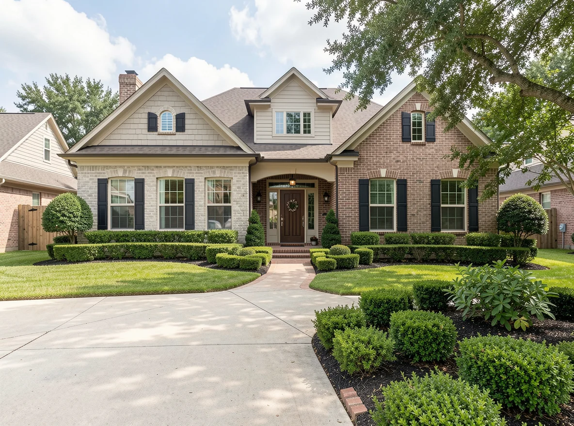 Houston home exterior with improved curb appeal