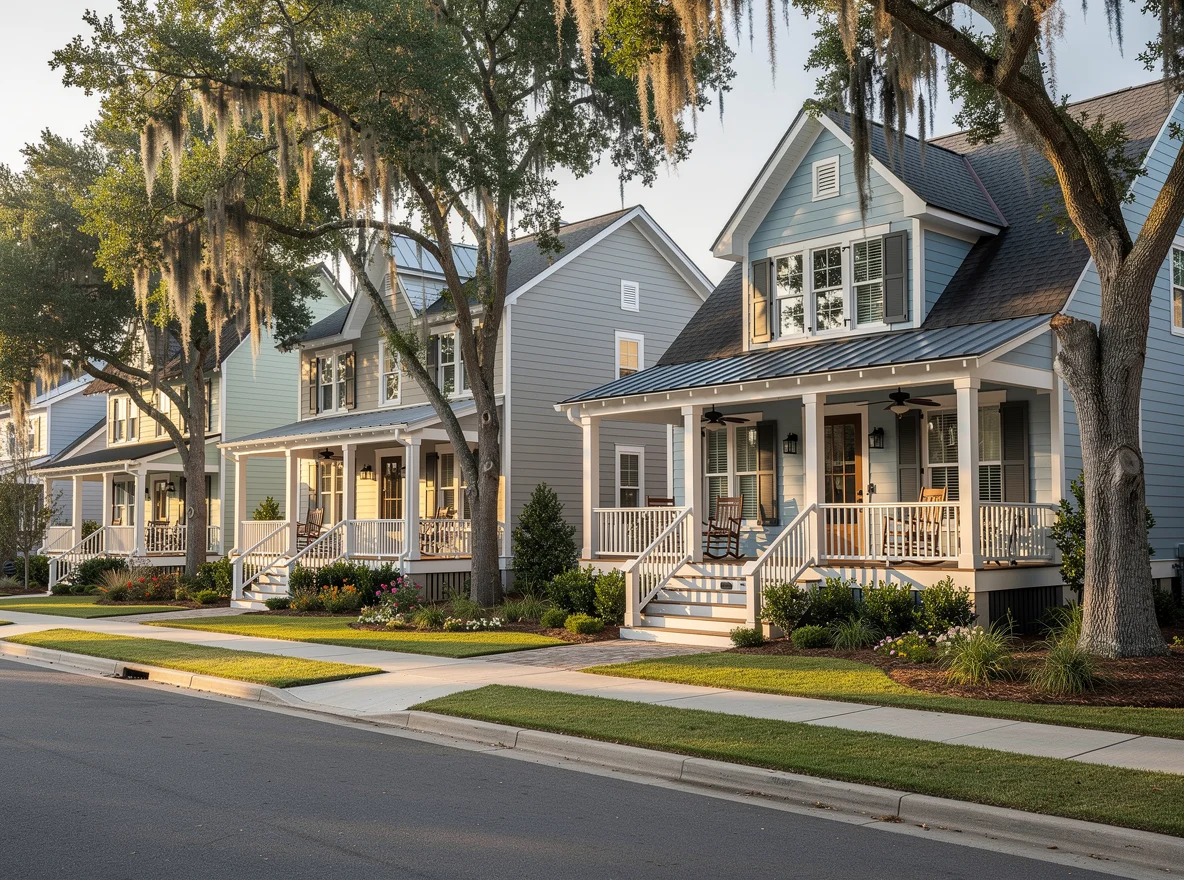 Mount Pleasant neighborhood homes with porches and mature trees