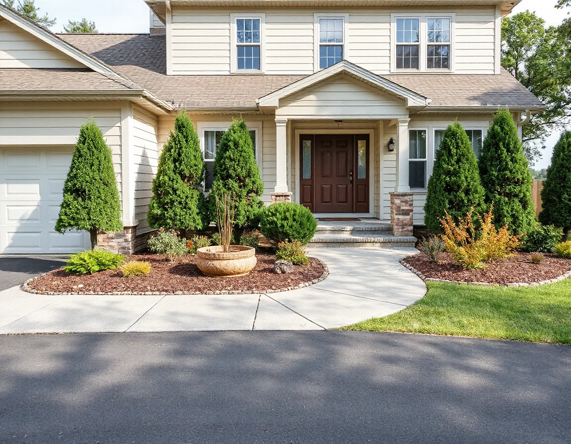 Staged Ramsey County home exterior with a welcoming entry