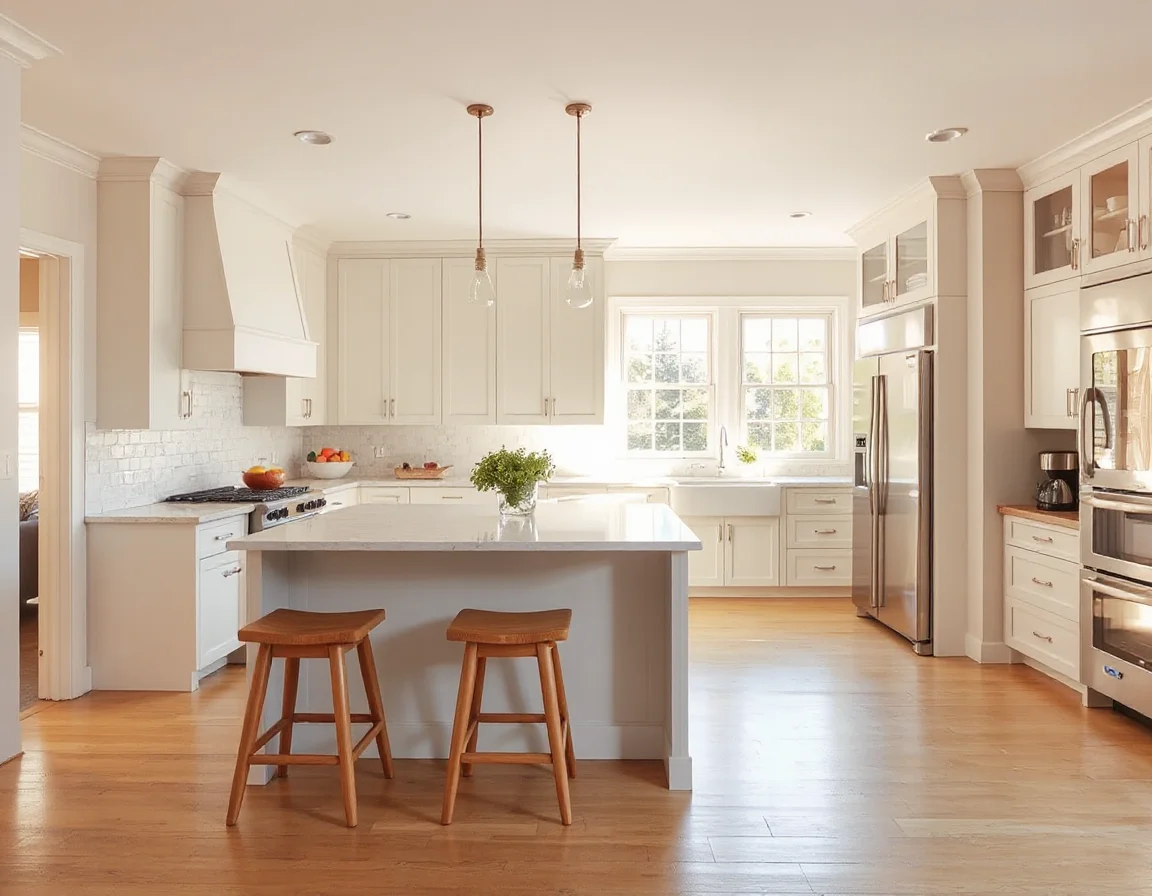 Bright and uncluttered staged kitchen in Ramsey County