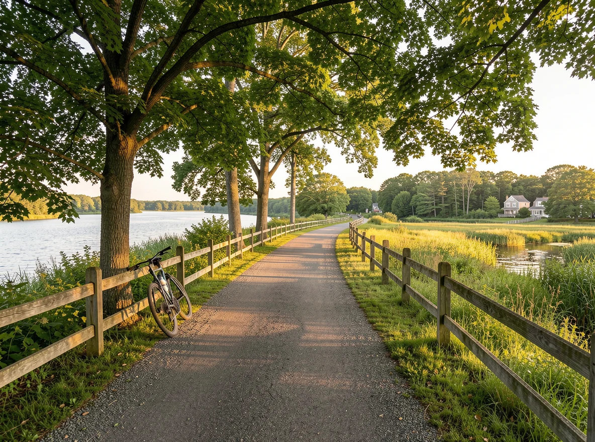 Cycling path near the canal in Bourne