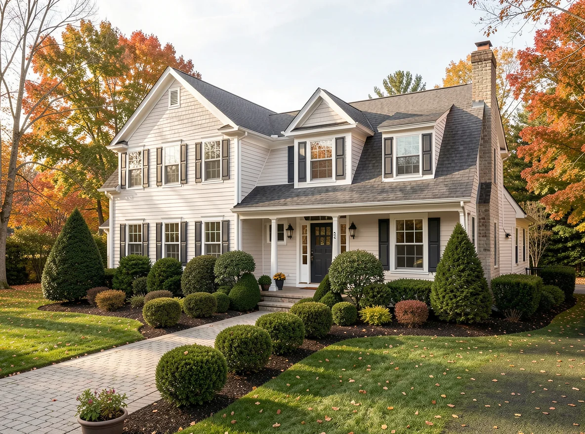 Massachusetts home exterior with curb appeal