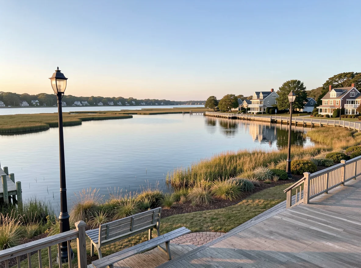 Waterfront scenery in Sandwich
