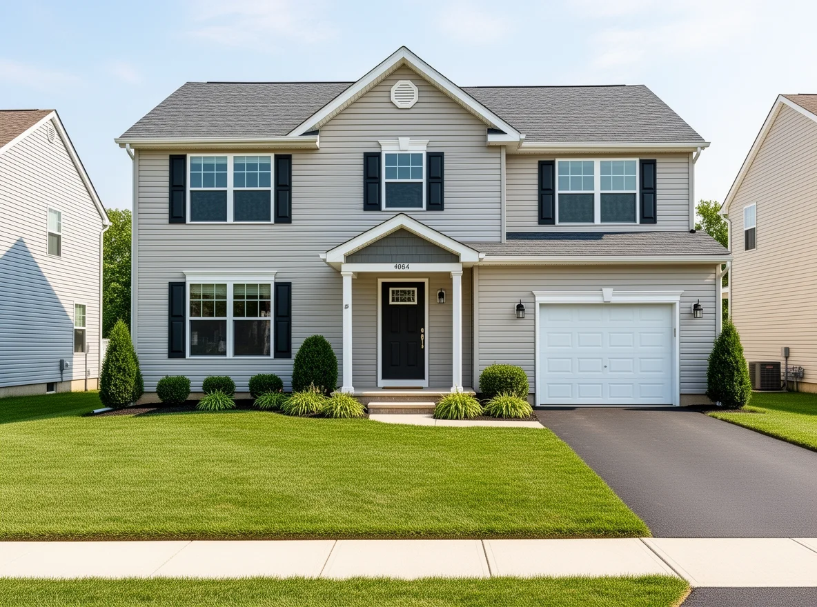 Suburban home exterior in Ridgefield Park, New Jersey