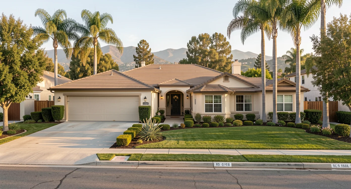 Residential neighborhood scene in Camarillo