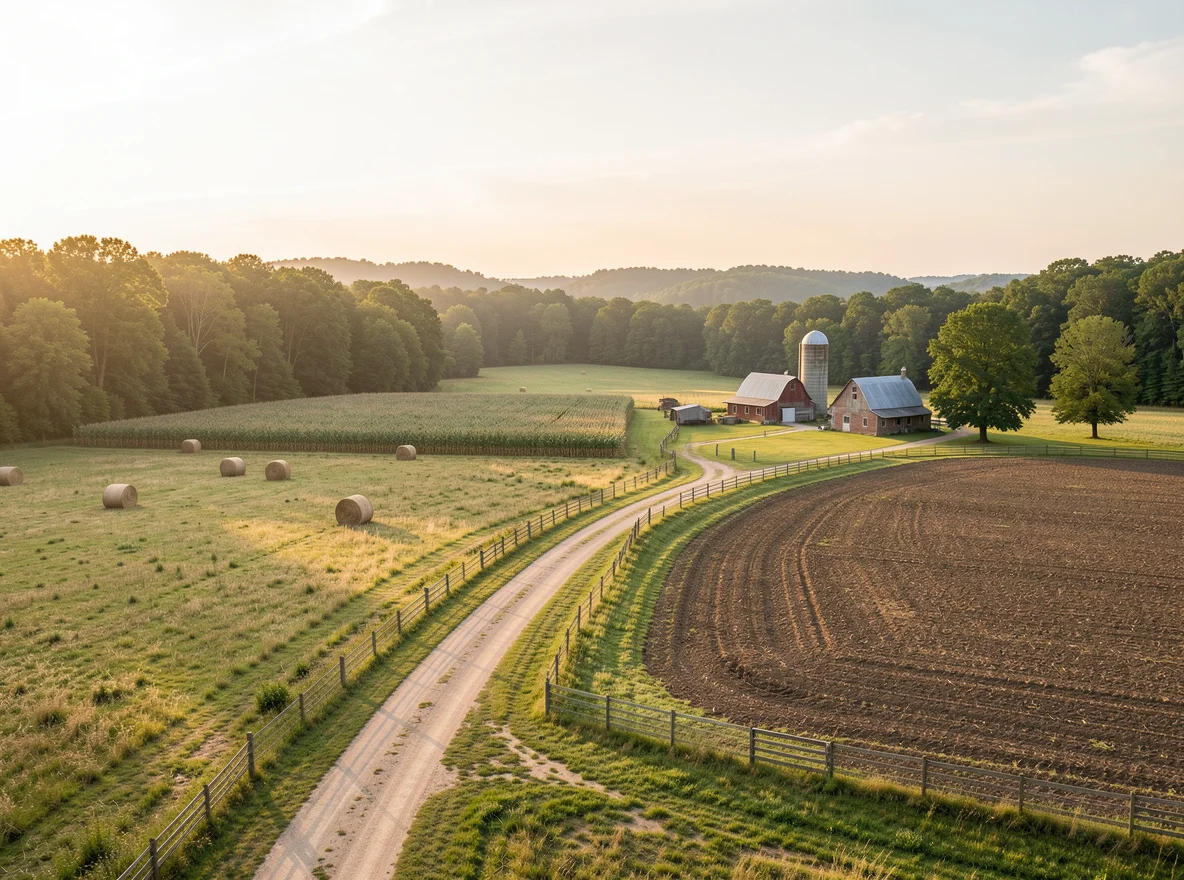 Scenic rural landscape in Royal, Arkansas