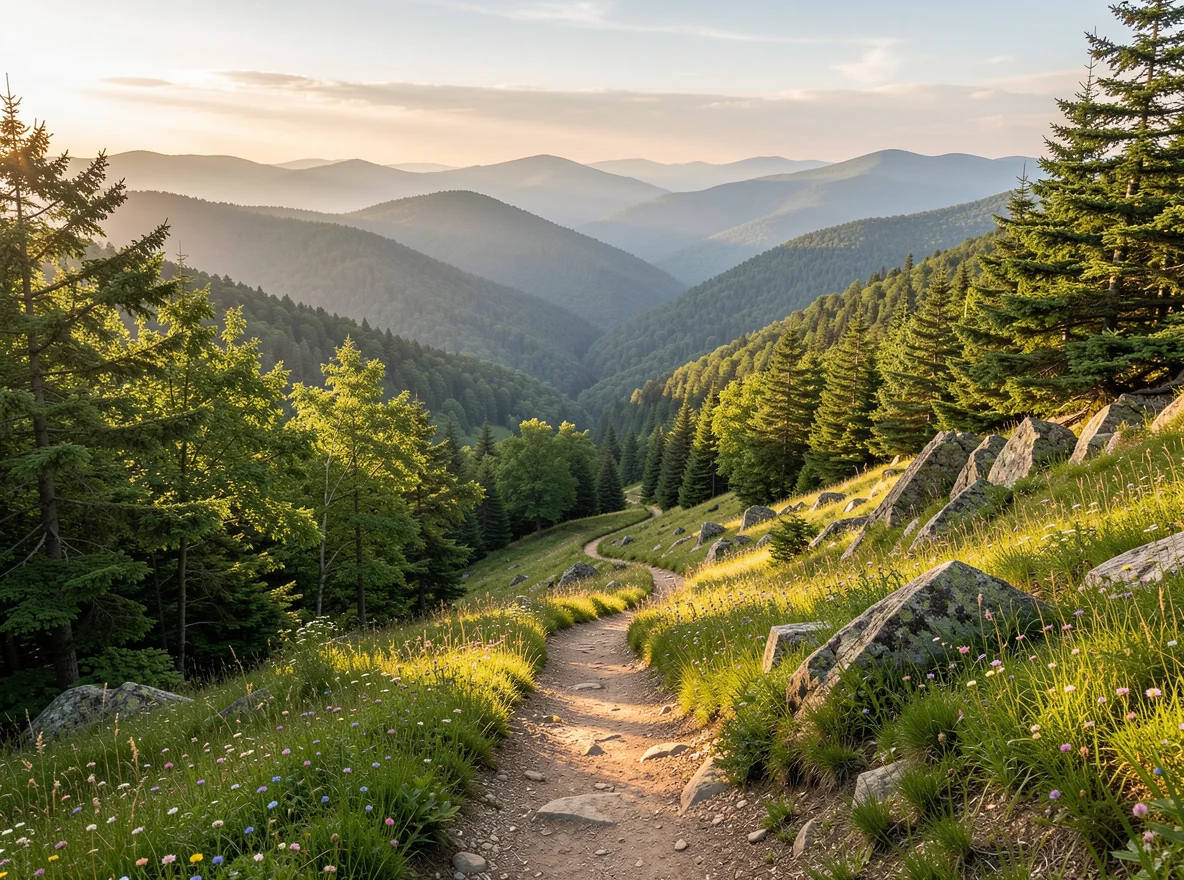 Mountain trail scenery near Bonnerdale, Arkansas