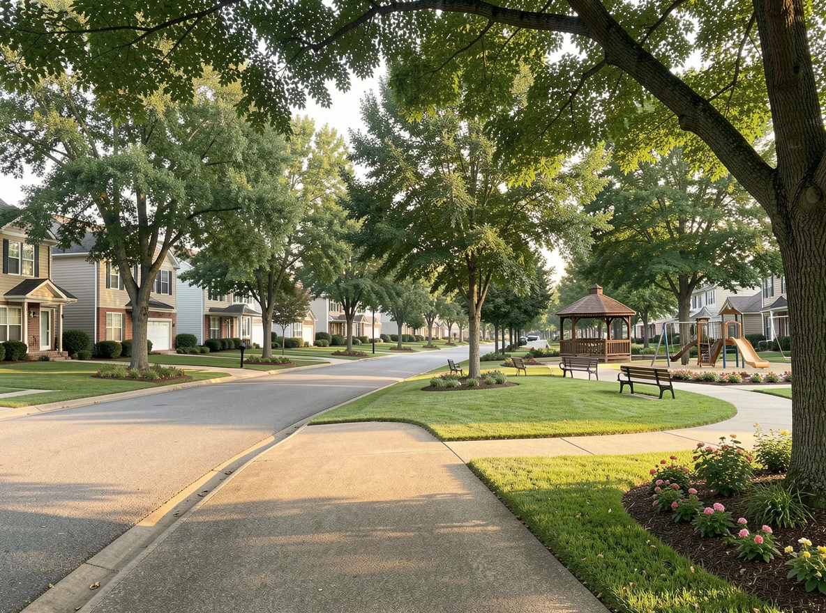 Residential neighborhood in Malvern, Arkansas
