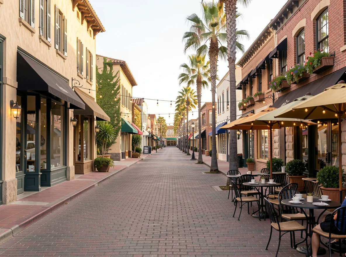 Historic downtown streetscape in Ventura, California