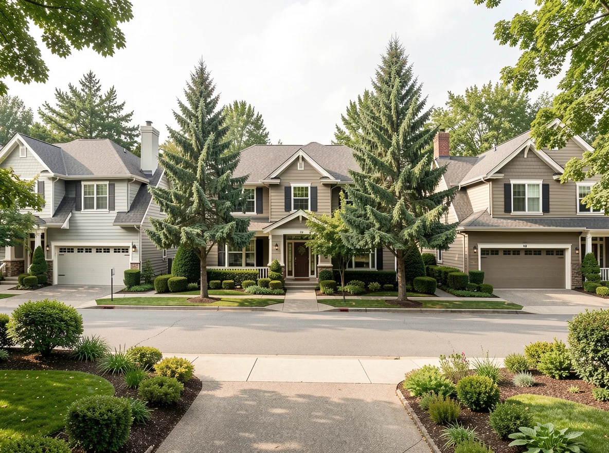 Tree-lined residential street in Beaux Arts Village