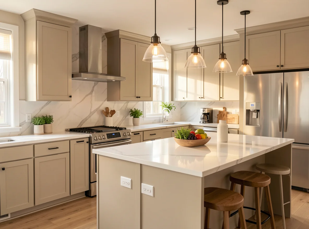 Clean neutral kitchen ready for listing
