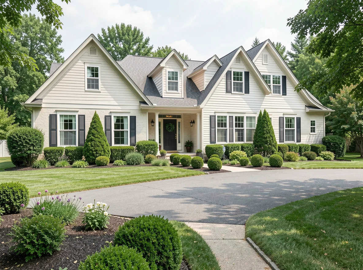 Home exterior in an Ozark neighborhood