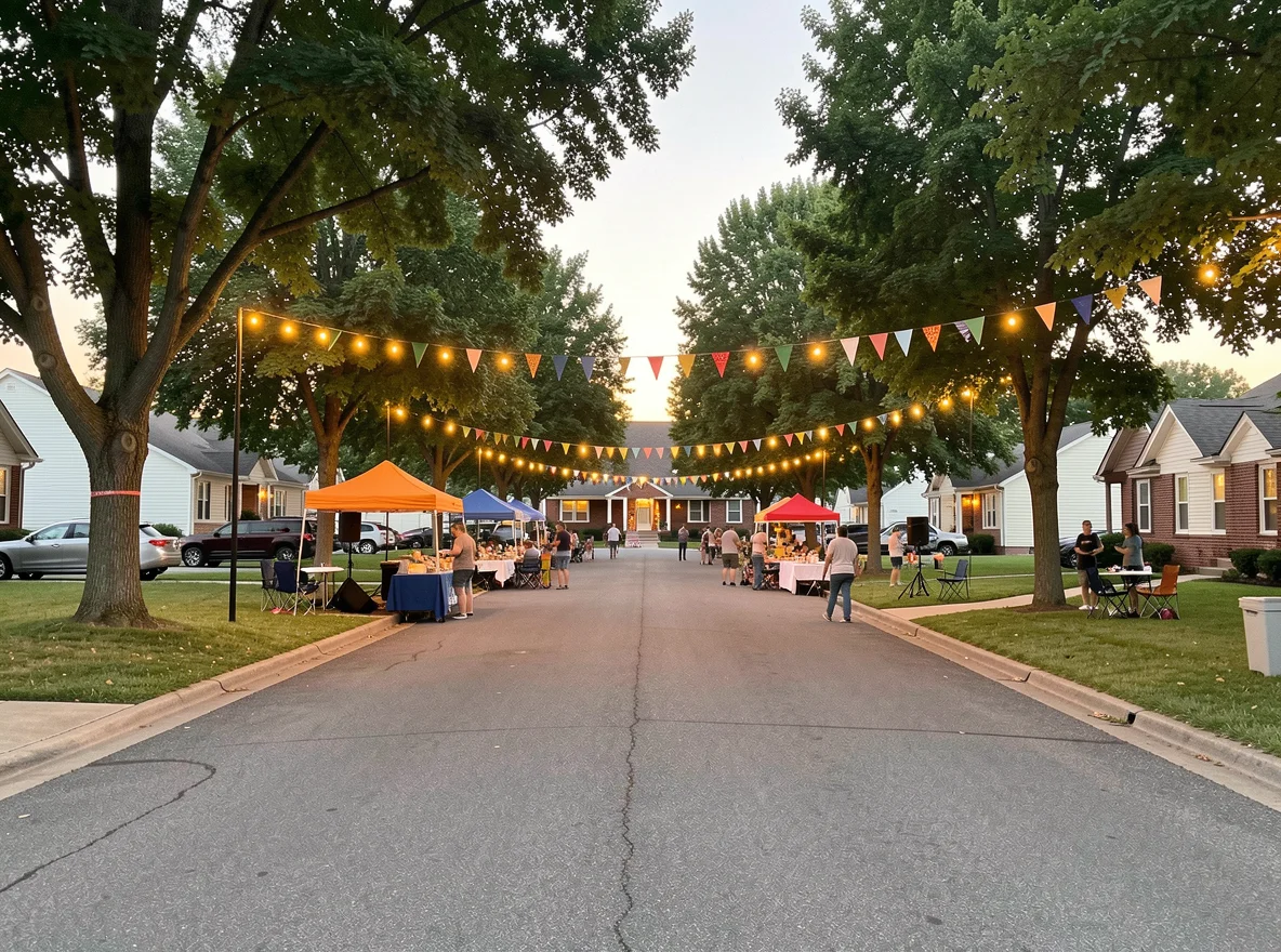 Suburban community scene in Nixa