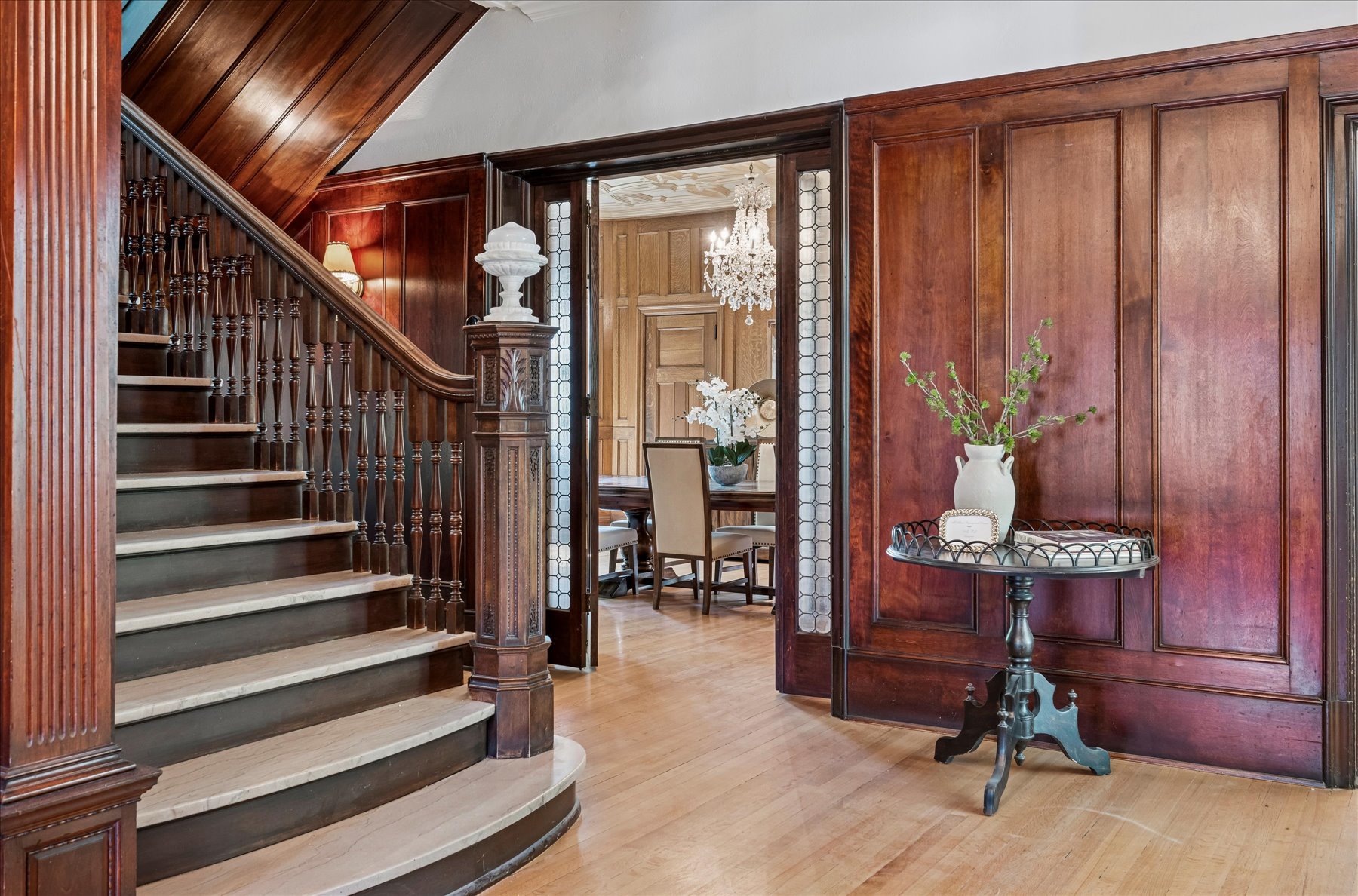 Harry C. James Residence Staircase + dining room