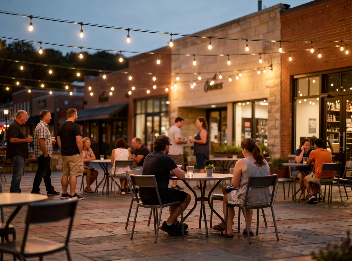 Community gathering atmosphere in Phoenixville