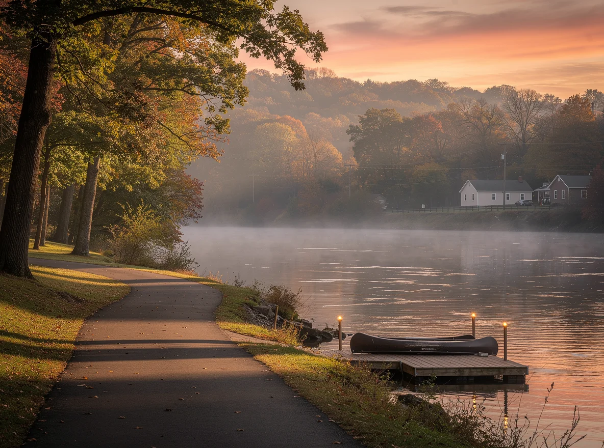 Schuylkill River trail scene in Phoenixville