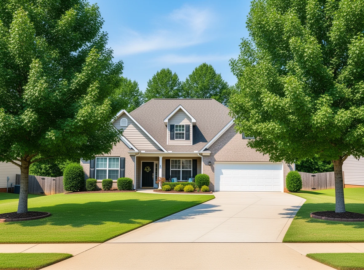 Single-family home exterior in Sylacauga, Alabama