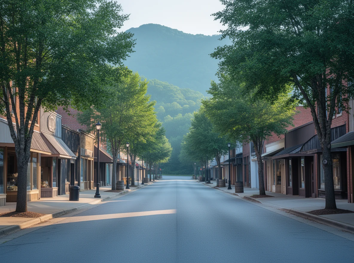 Mentone, Alabama mountain town streetscape