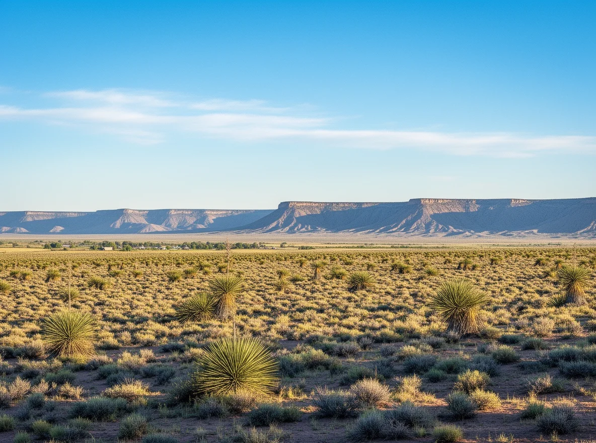 Wide valley and mesa views in Valencia County, New Mexico
