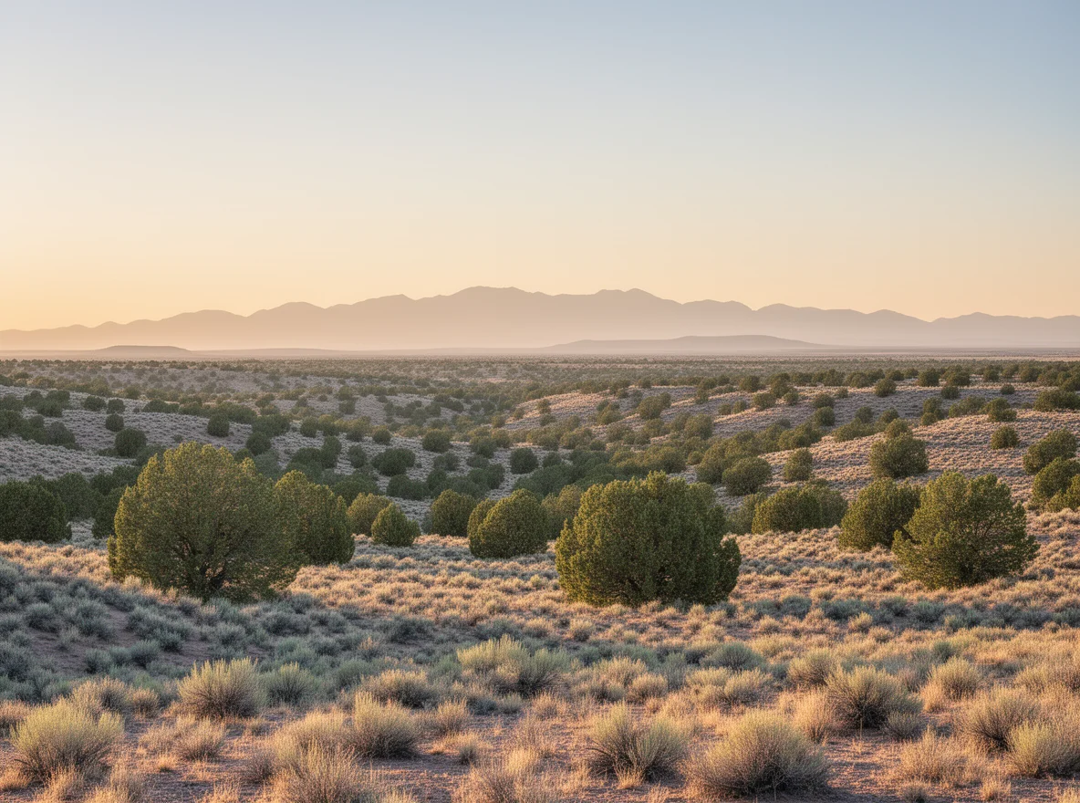 Open high-desert land and big-sky views in Valencia County