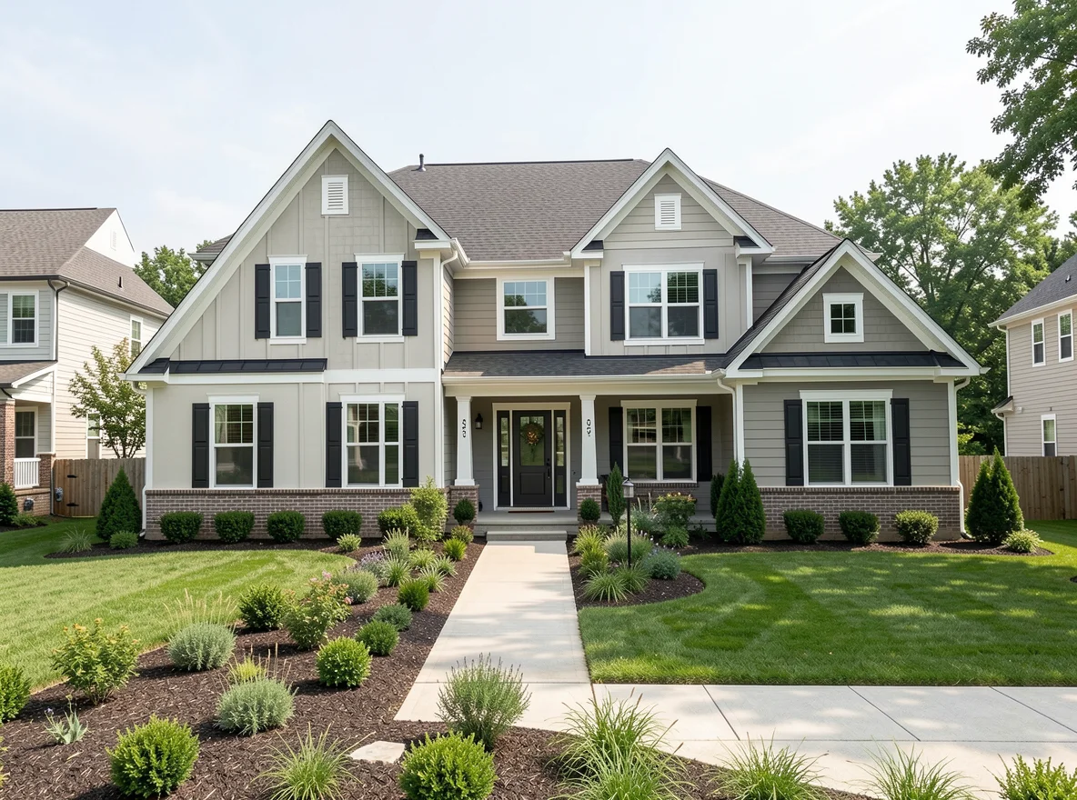 New construction home exterior in the Cincinnati area