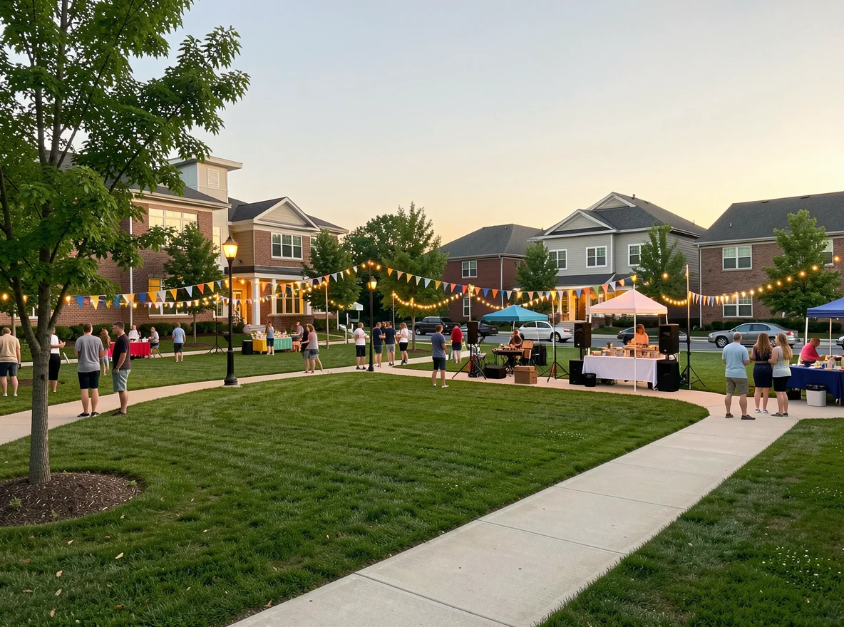 Community green in a Cincinnati suburb