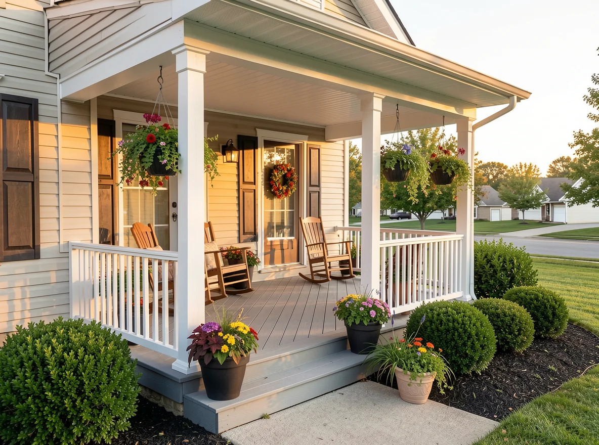 Inviting front porch and curb appeal in West Chester