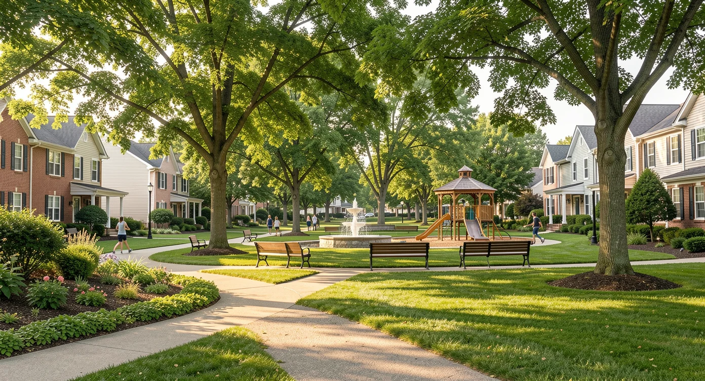 Community green in Blue Ash