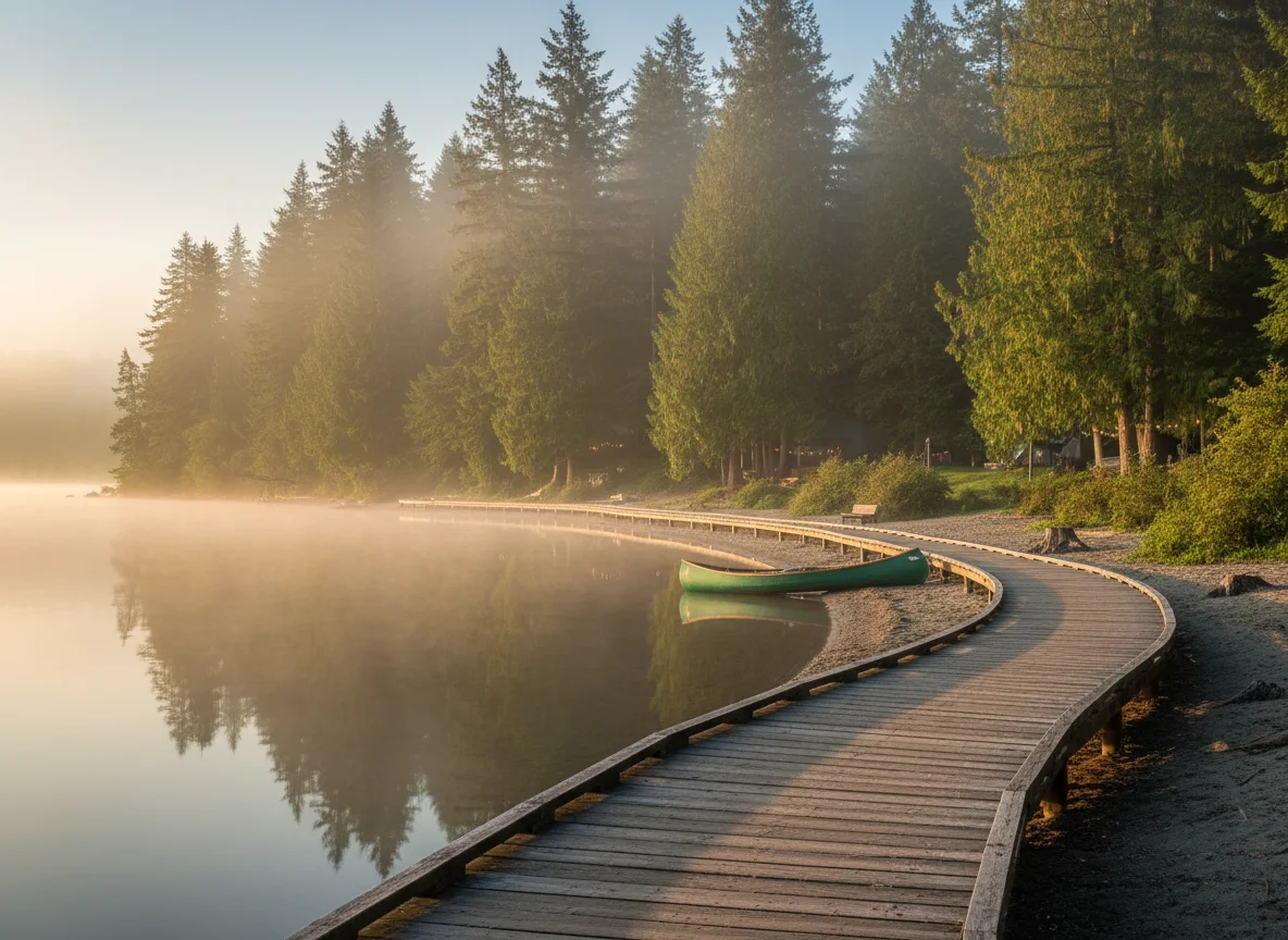 Lake Washington shoreline scene in Kirkland