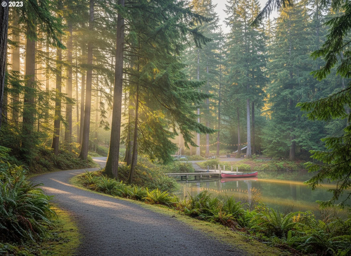 Evergreen park trail in Sammamish, Washington