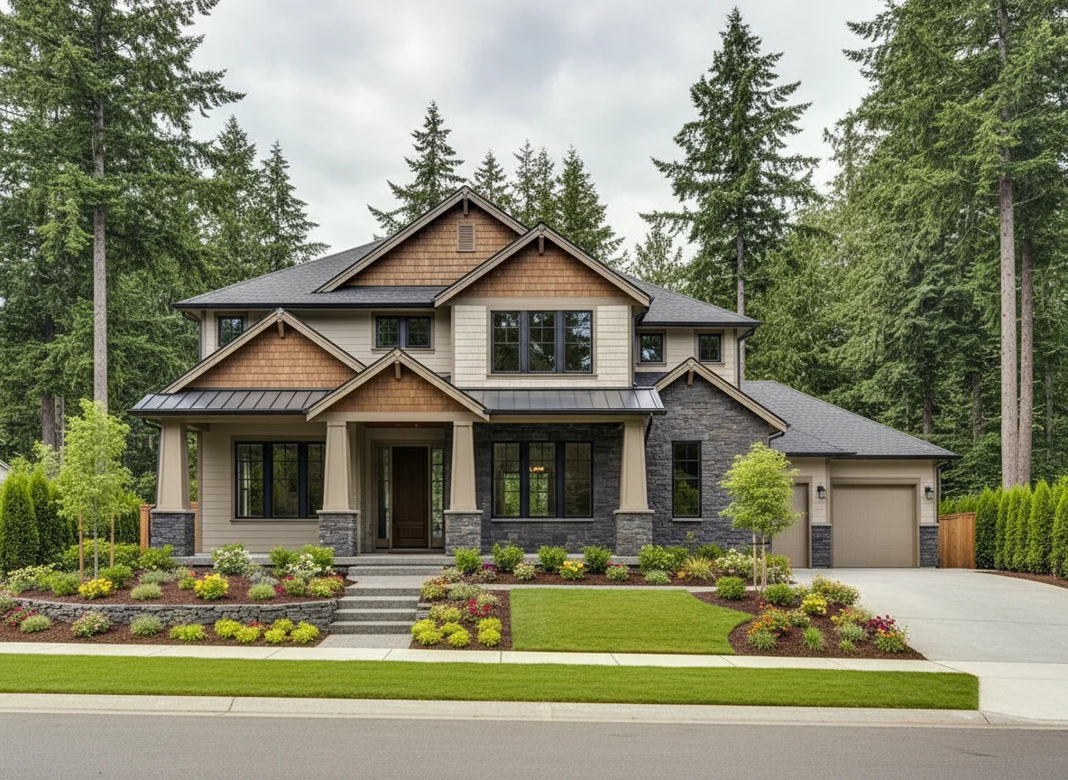 Craftsman-style home exterior in Redmond