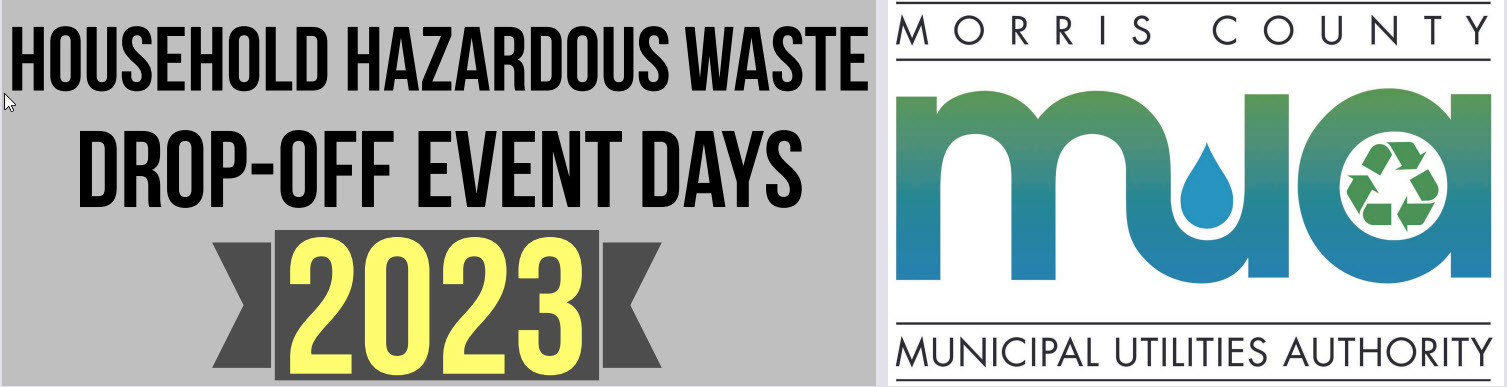 2023 Morris County Household Hazardous Waste Dropoff Days