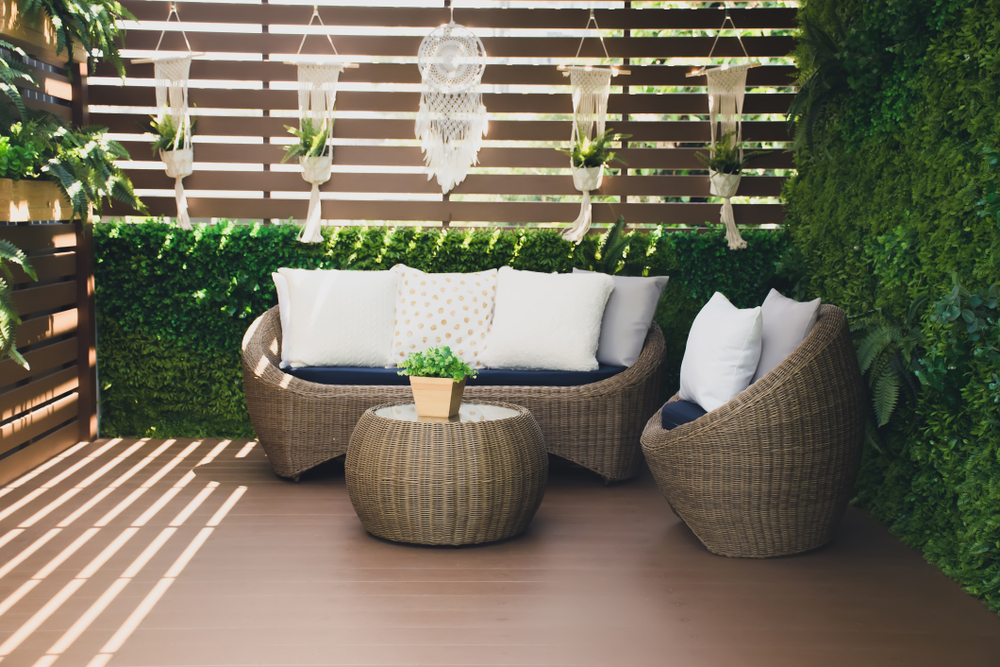 outdoor biophilic patio