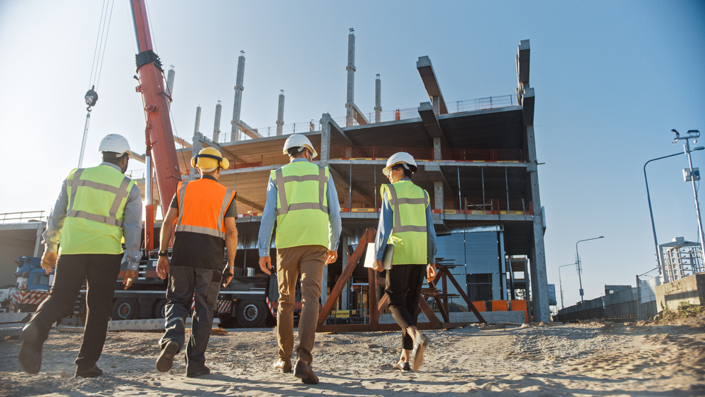 men in full gear and construction